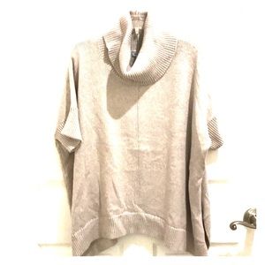 Tan Cowl Neck Short Sleeves Sweater
